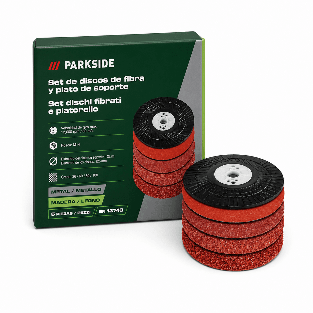 Fibre Disc Set with Support Plate 2