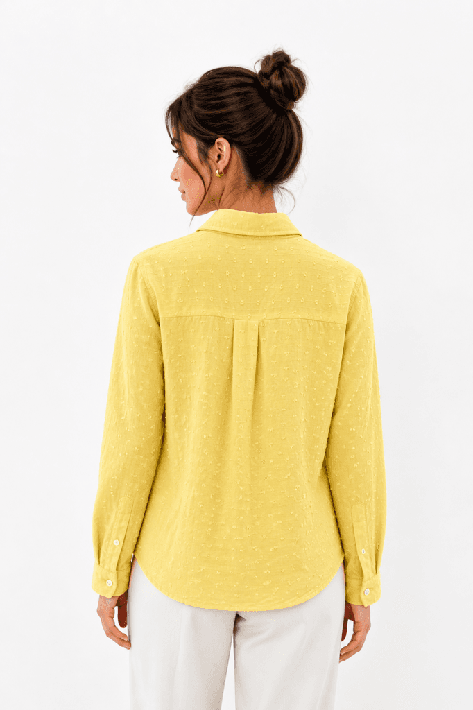 ROMA BRAND Women's Cotton Shirt - Yellow (S) 2