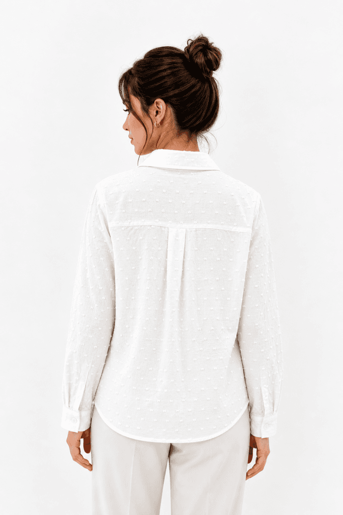 ROMA BRAND Women's Cotton Shirt - White (S) 2