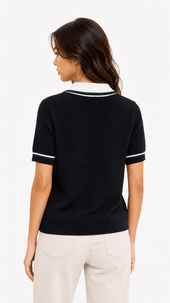 Zara Women's Wool Knit T-Shirt - Black (Free Size) 2