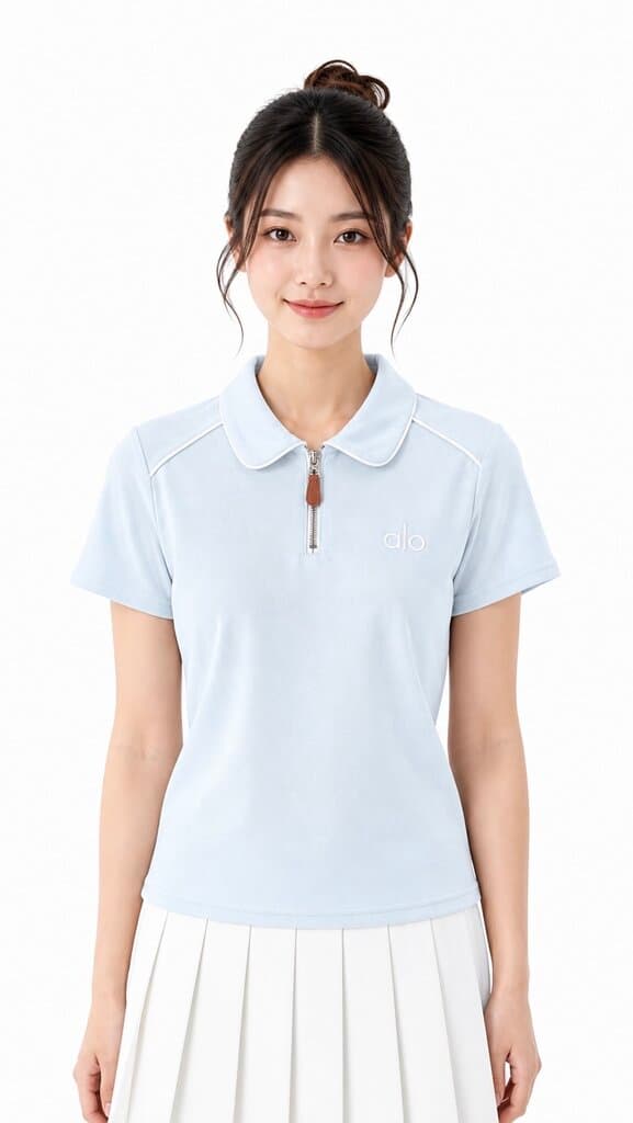 Alo Women's Cotton T-Shirt - Light Blue (Free Size) 1