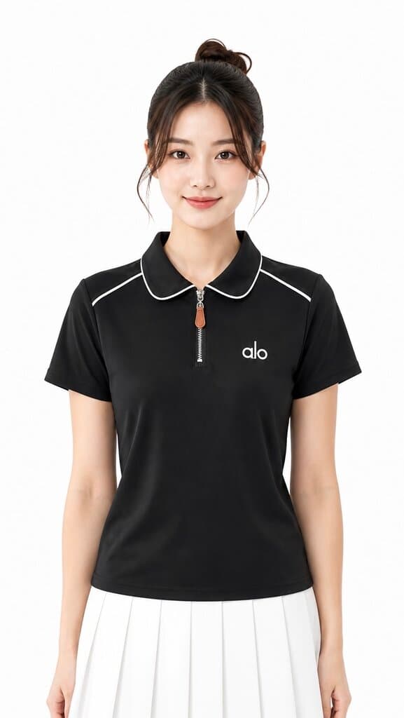 Alo Women's Cotton T-Shirt - Black (Free Size) 1