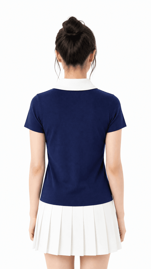 Loewe Women's Wool T-Shirt - Navy Blue (Free Size) 2