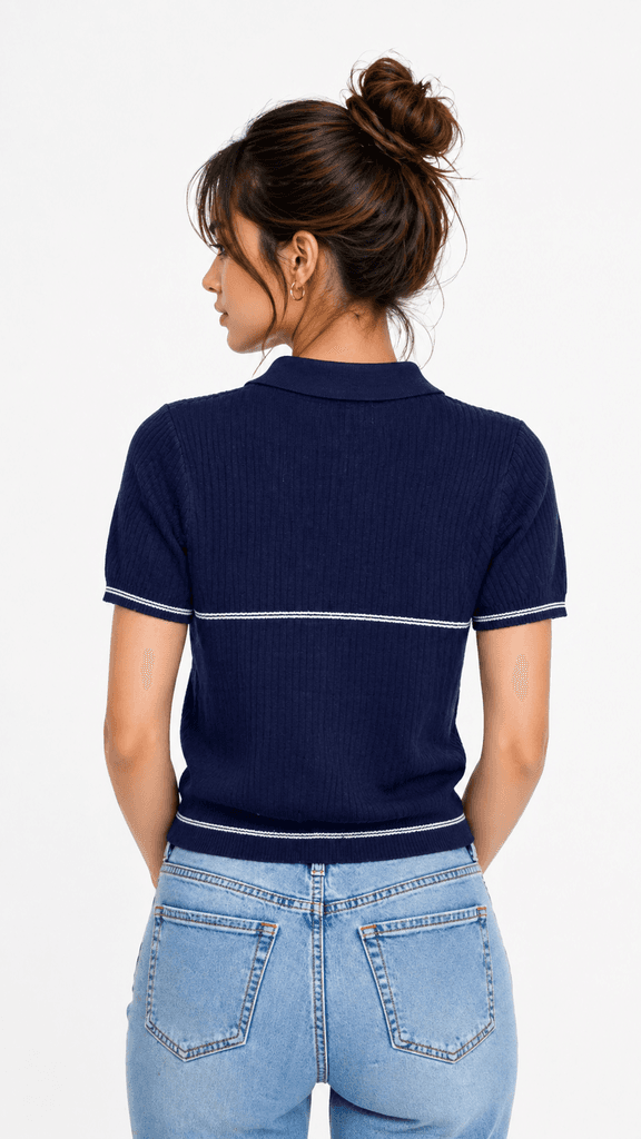 Lord Piana Women's Wool T-Shirt - Navy Blue (Free Size) 2
