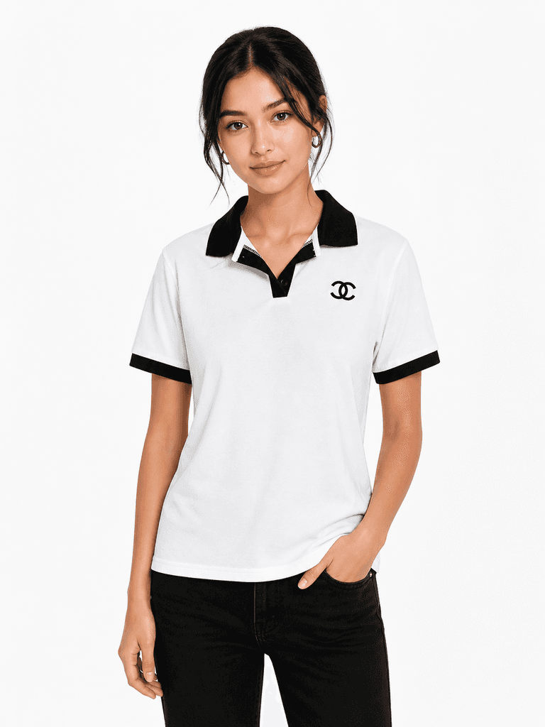 Chanel Women's Cotton T-Shirt - White (Free Size) 1