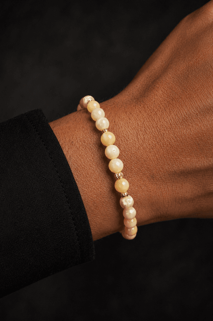 Men's Natural Stone Bracelet - Yellow 1