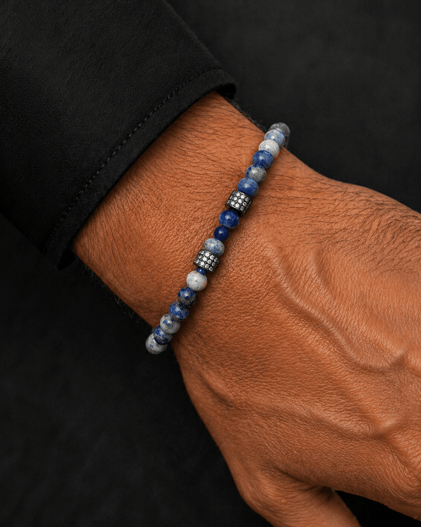 Men's Natural Stone Bracelet - Blue 1