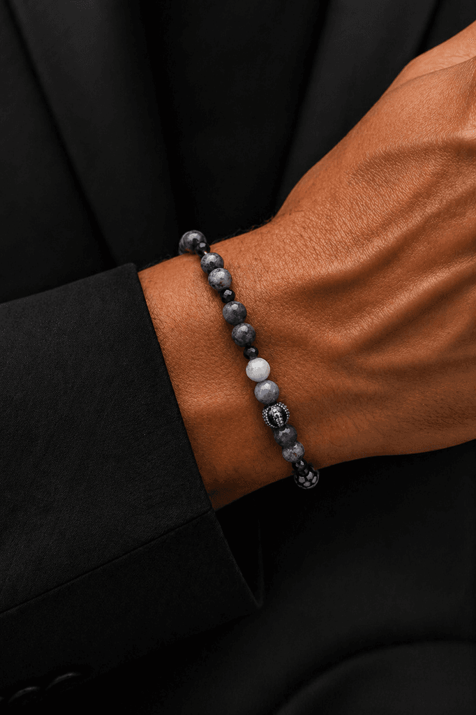 Men's Natural Stone Bracelet - Green 1