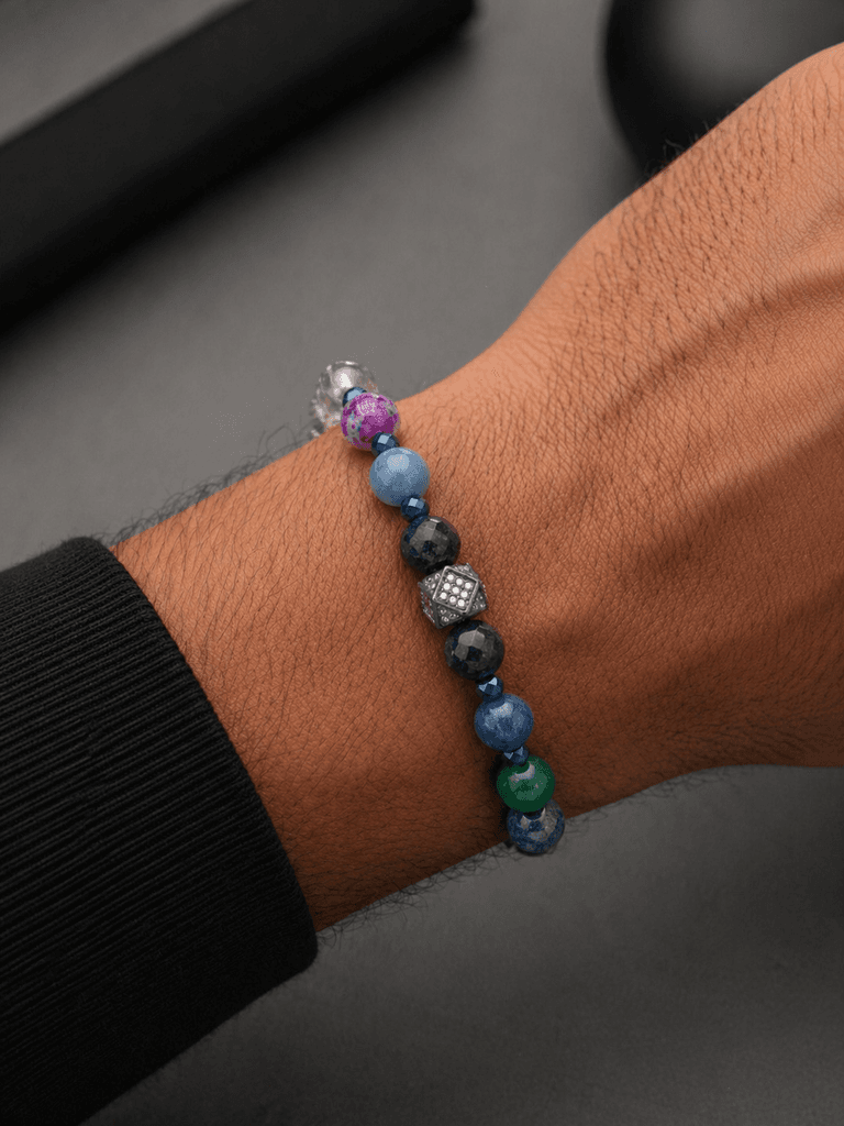 Men's Natural Stone Bracelet - Multi Color 1