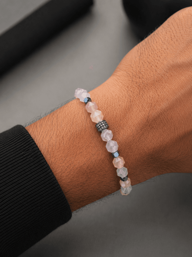 Men's Natural Stone Bracelet - Black 1