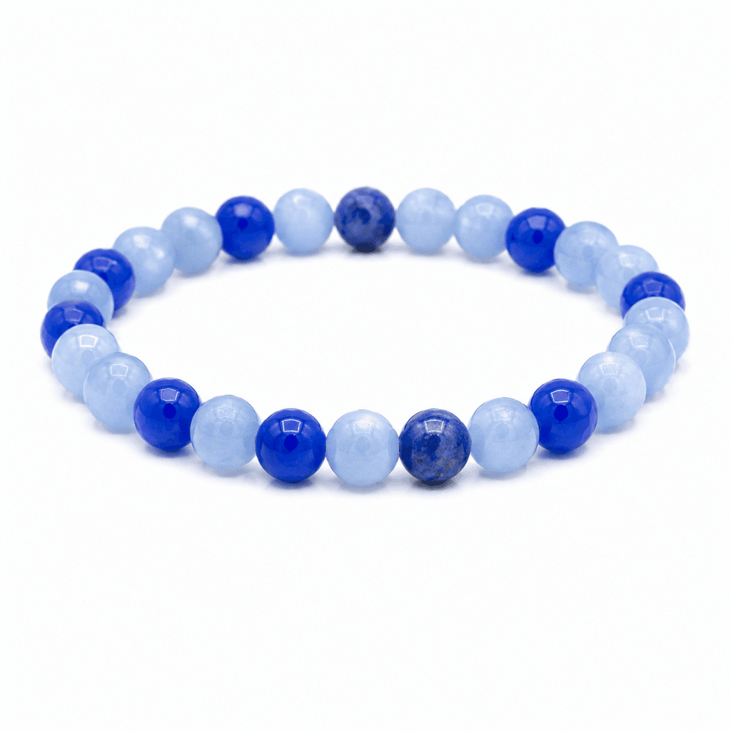Men's Natural Stone Bracelet - Light Blue 1