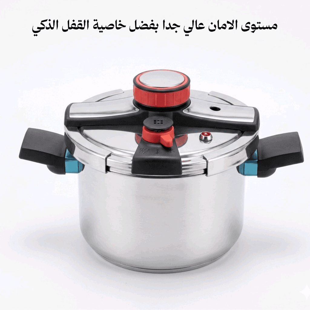 قدر ضغط ستانلس ستيل نظام قفل ذكي حجم 6 لتر 3