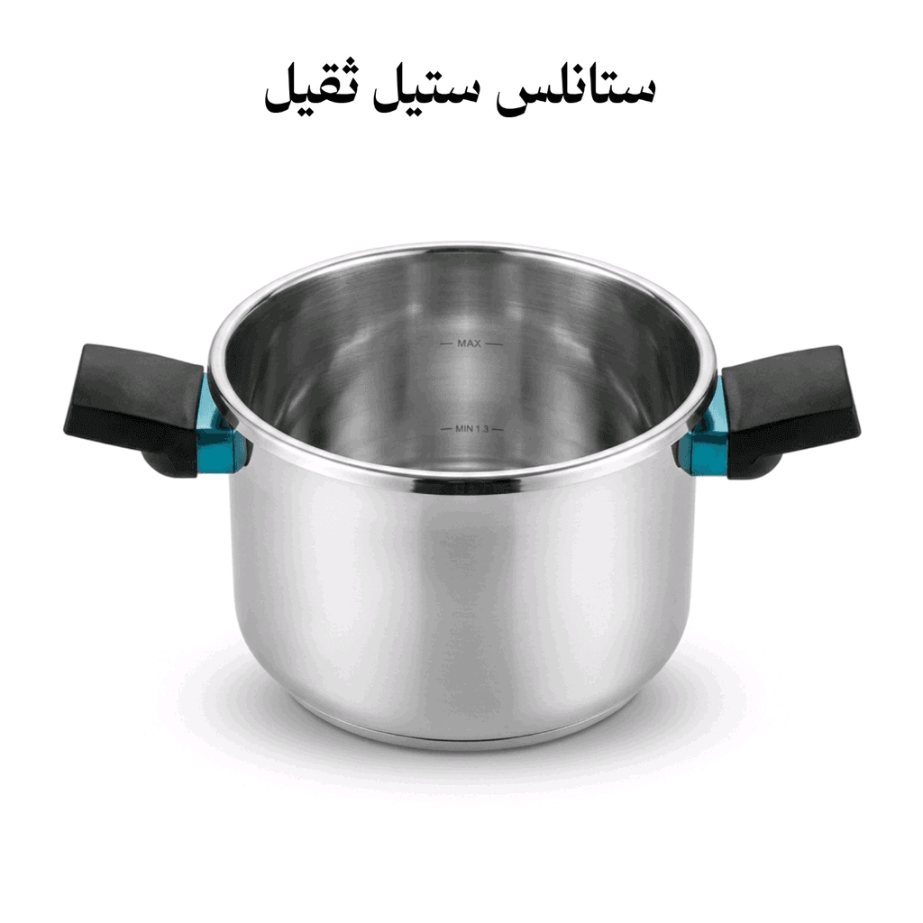 قدر ضغط ستانلس ستيل نظام قفل ذكي حجم 6 لتر 5