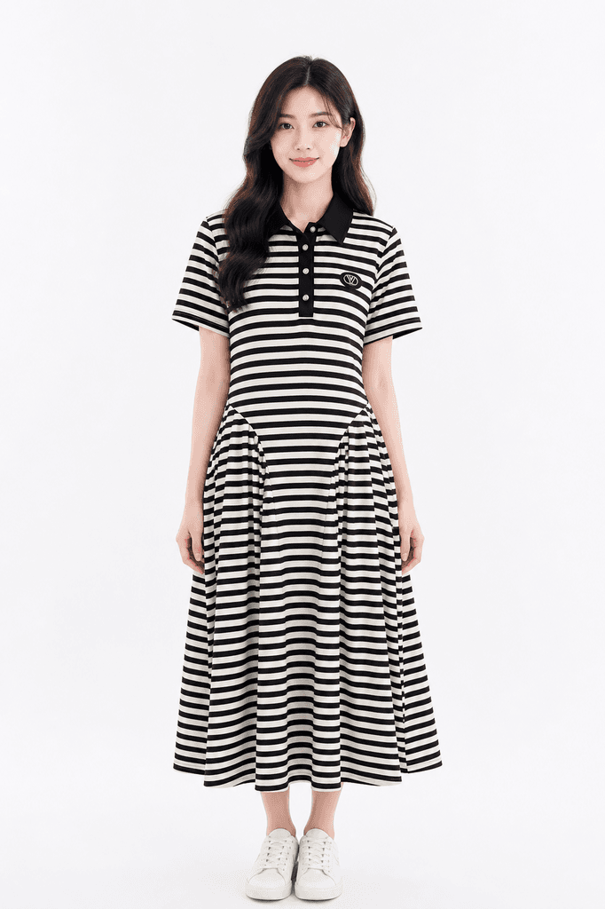 V Brand Women's Elegant Off White Cotton Dress - XL 1