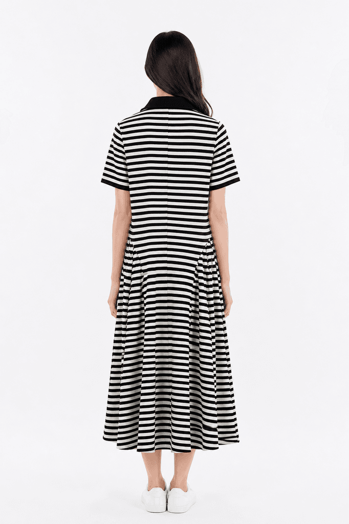 V Brand Women's Elegant Off White Cotton Dress - XL 2