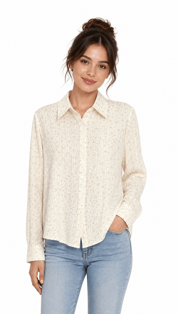 ROMA BRAND Women's Premium Cotton Shirt - Light Yellow (S) 1