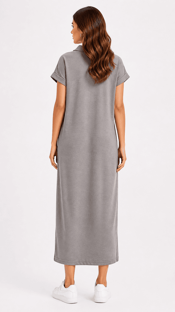HDY Premium Cotton Women's Casual Dress - Gray (Free Size) 2