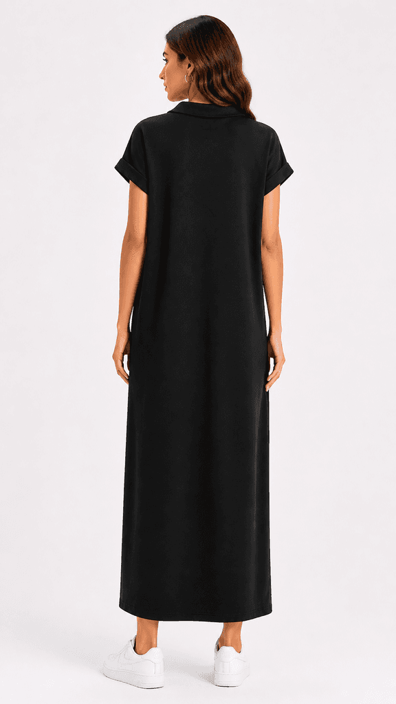 HDY Premium Cotton Women's Casual Dress - Black (Free Size) 2
