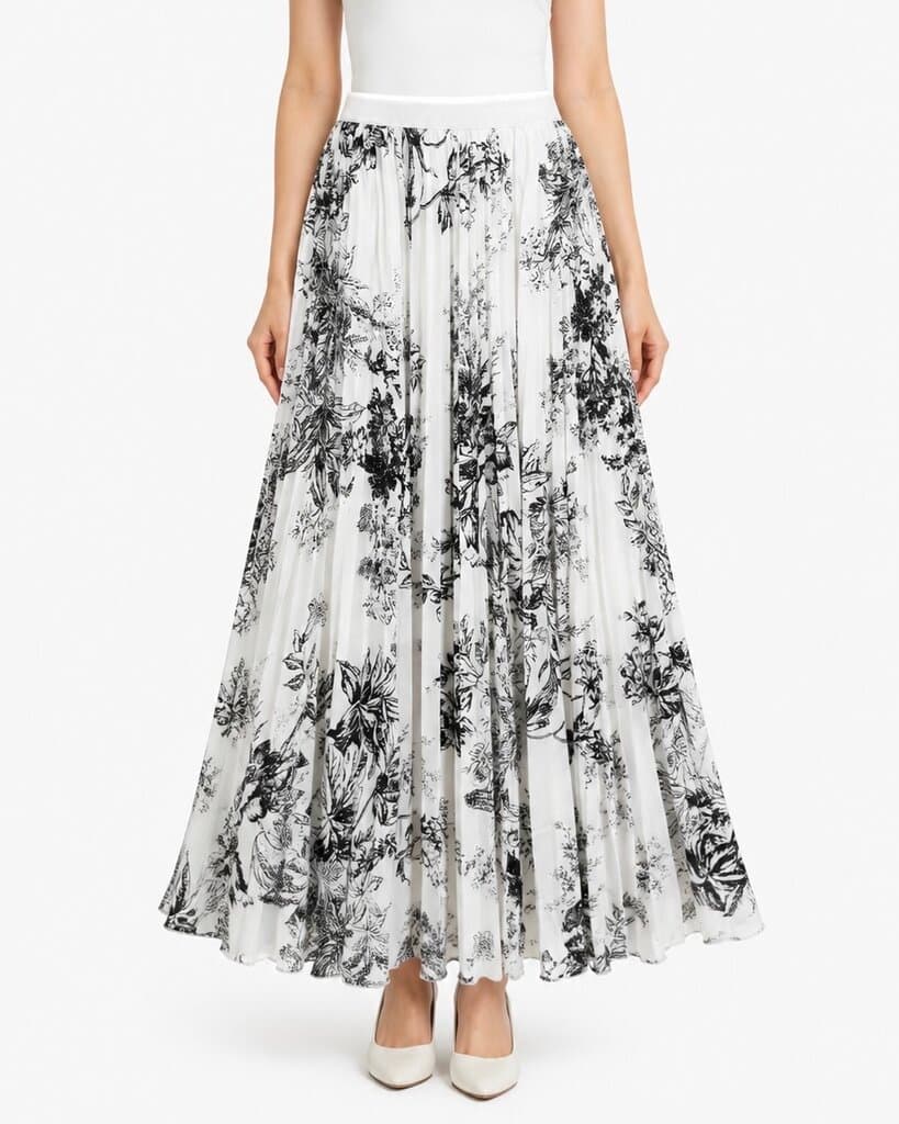 Elegant Women's Versatile Skirt - White2 (Free Size) 1