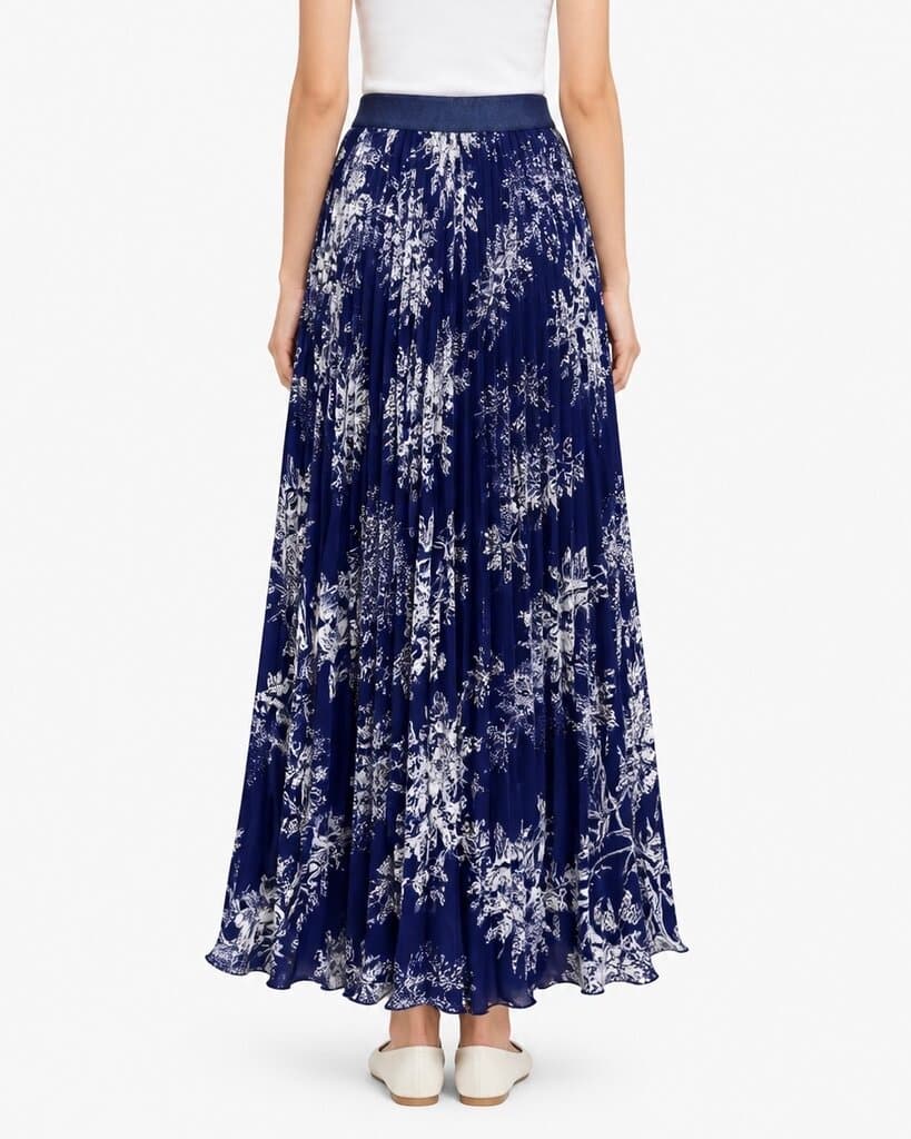Elegant Women's Versatile Skirt - Navy Blue (Free Size) 2