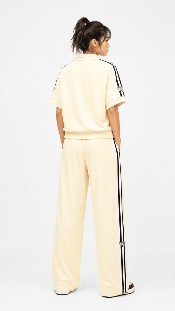 Prada Women's Cotton Jacket and Pajama Set - Lemon (Free Size) 2