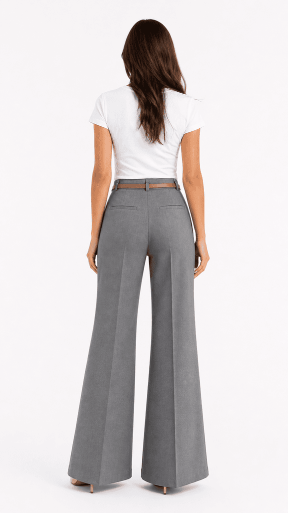 ROMA BRAND Women's Classic Polyester Fabric Pants - Gray (M) 3