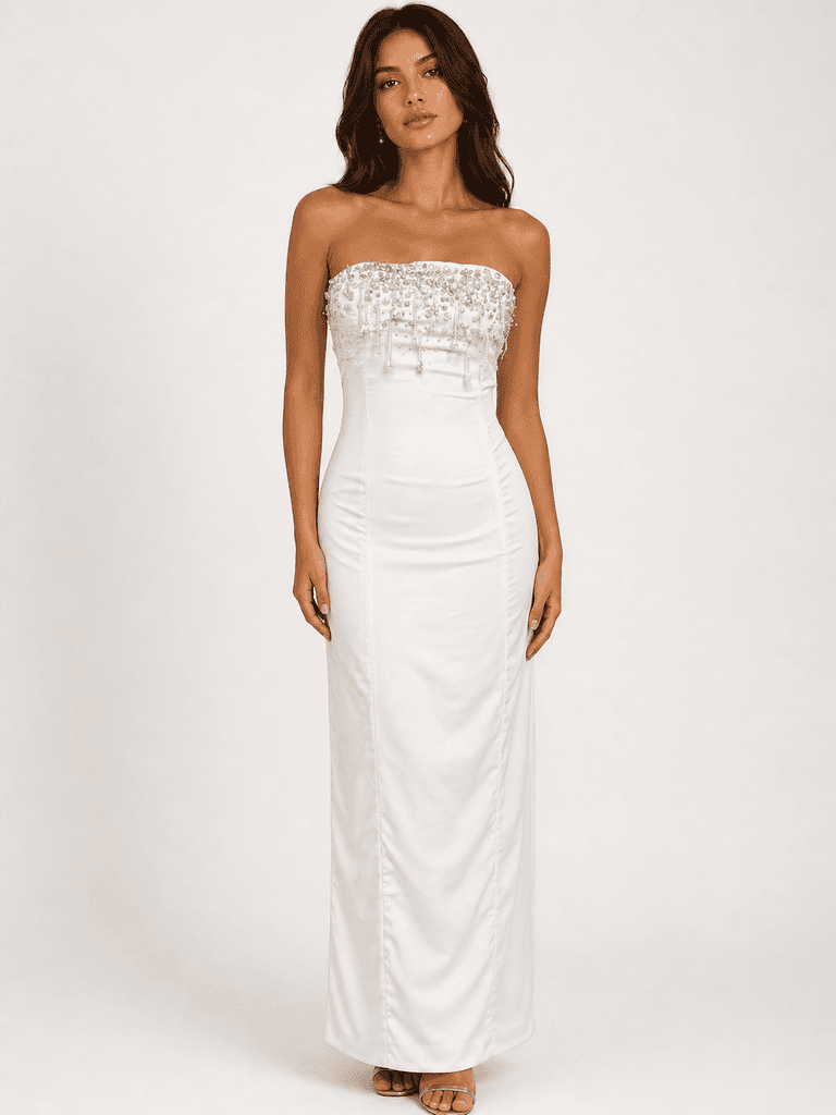 white beaded dress 1