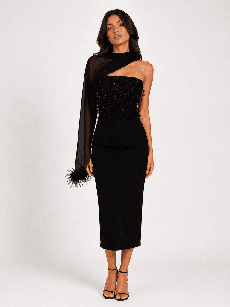 Black Midi Dress 1