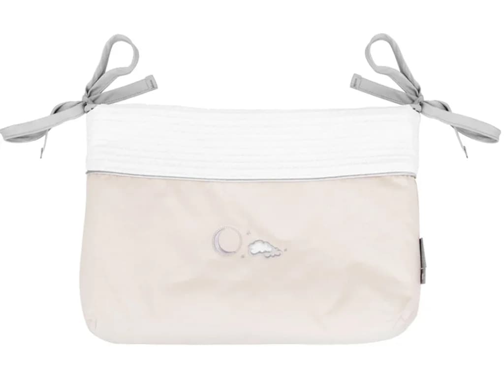 KikkaBoo Diaper Basket with Ties Dream Big - Beige 1
