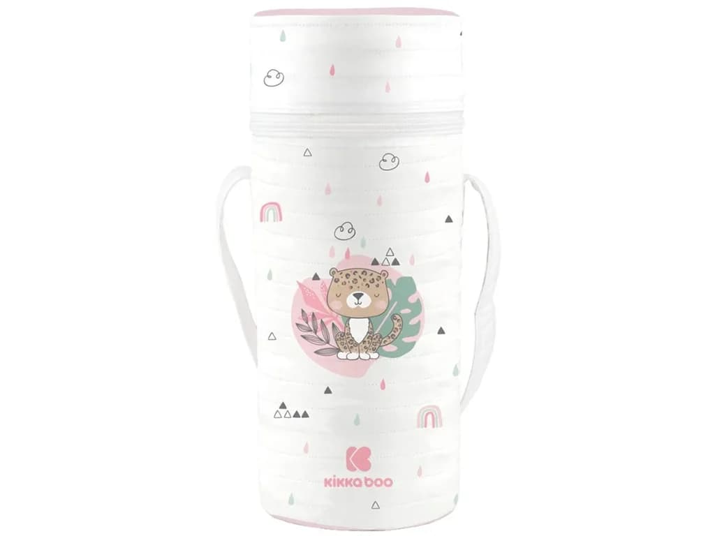 KikkaBoo Single Bottle Insulator Savanna - Pink 1