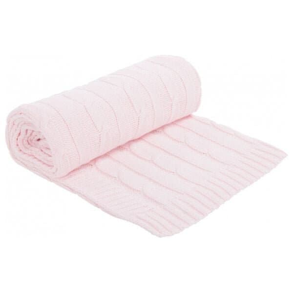 KikkaBoo Knitted Blanket - Light Pink 1