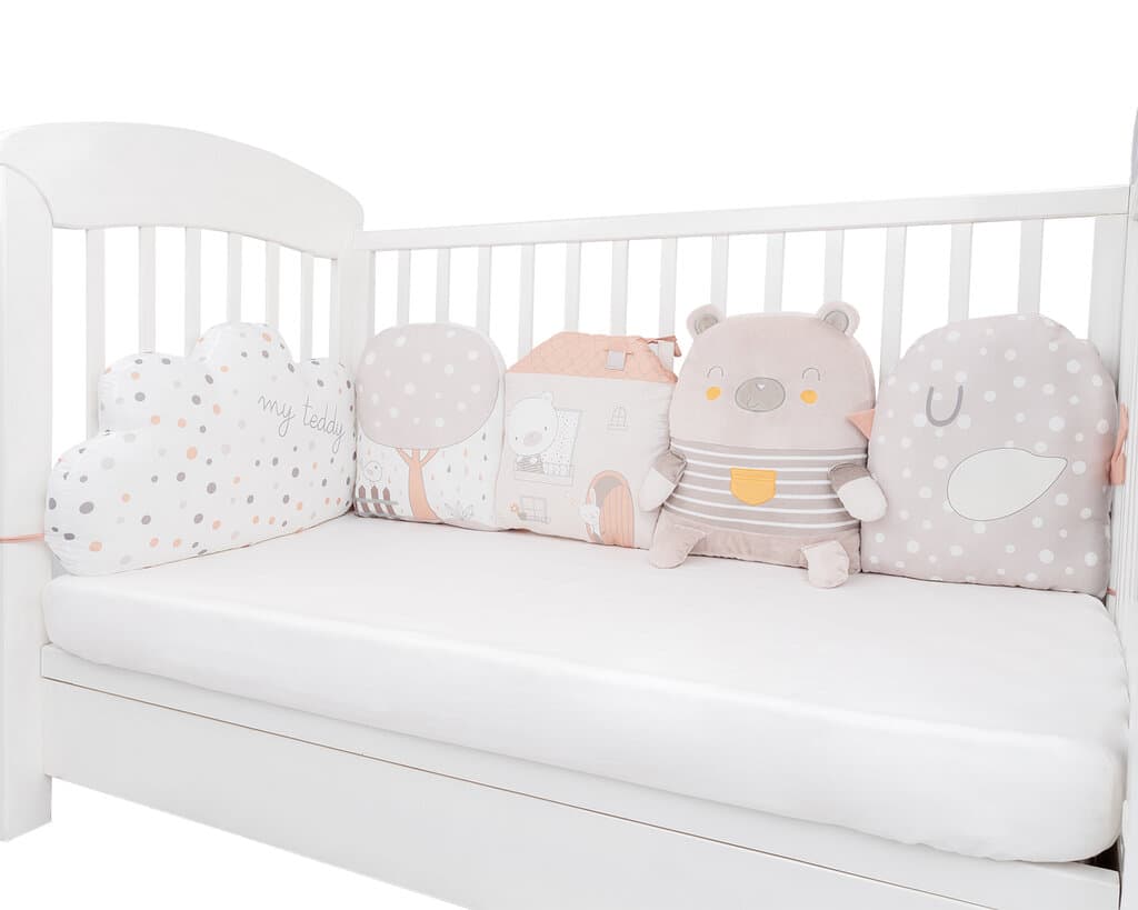 KikkaBoo Baby Cot Plush Pillow Set My Teddy 1