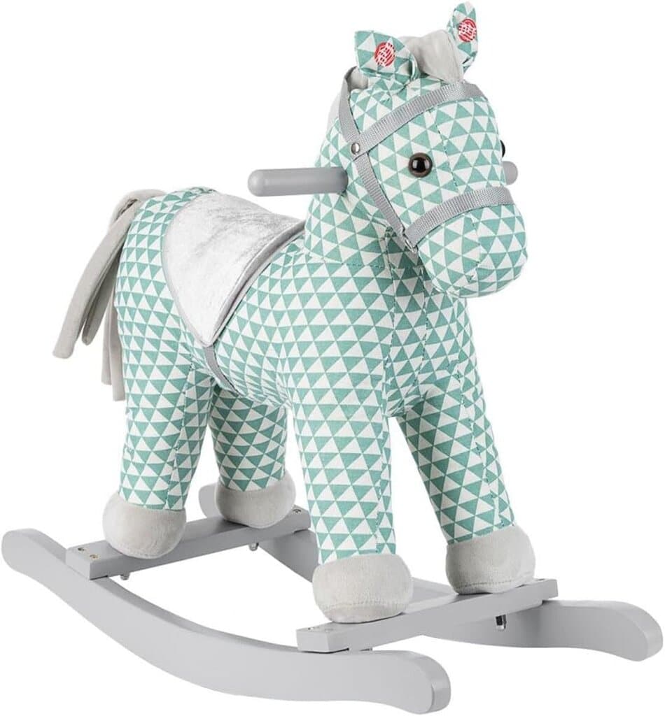 KikkaBoo Rocking Toy with Sound - Green Horse 1