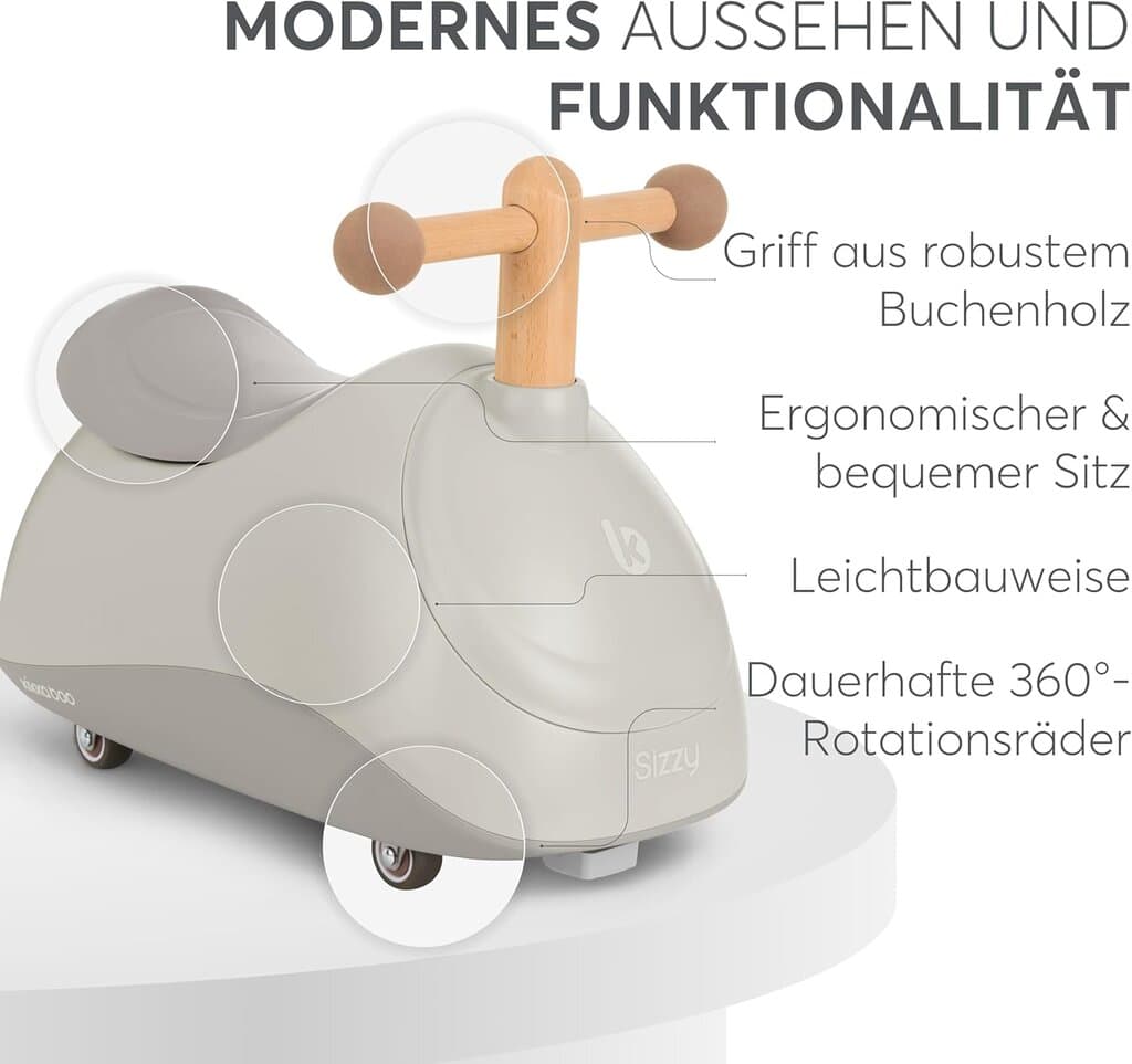 KikkaBoo Ride-On Sizzy - Beige 5