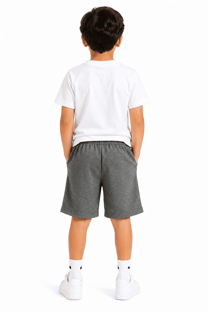 Pandax Boys' Premium Cotton T-Shirt and Shorts Set - White (7 years) 2