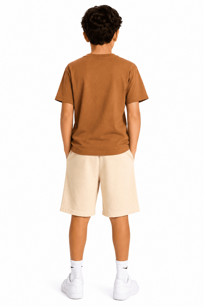 CMK Boys' Premium Cotton T-Shirt and Shorts Set - Brown (Size 5) 2