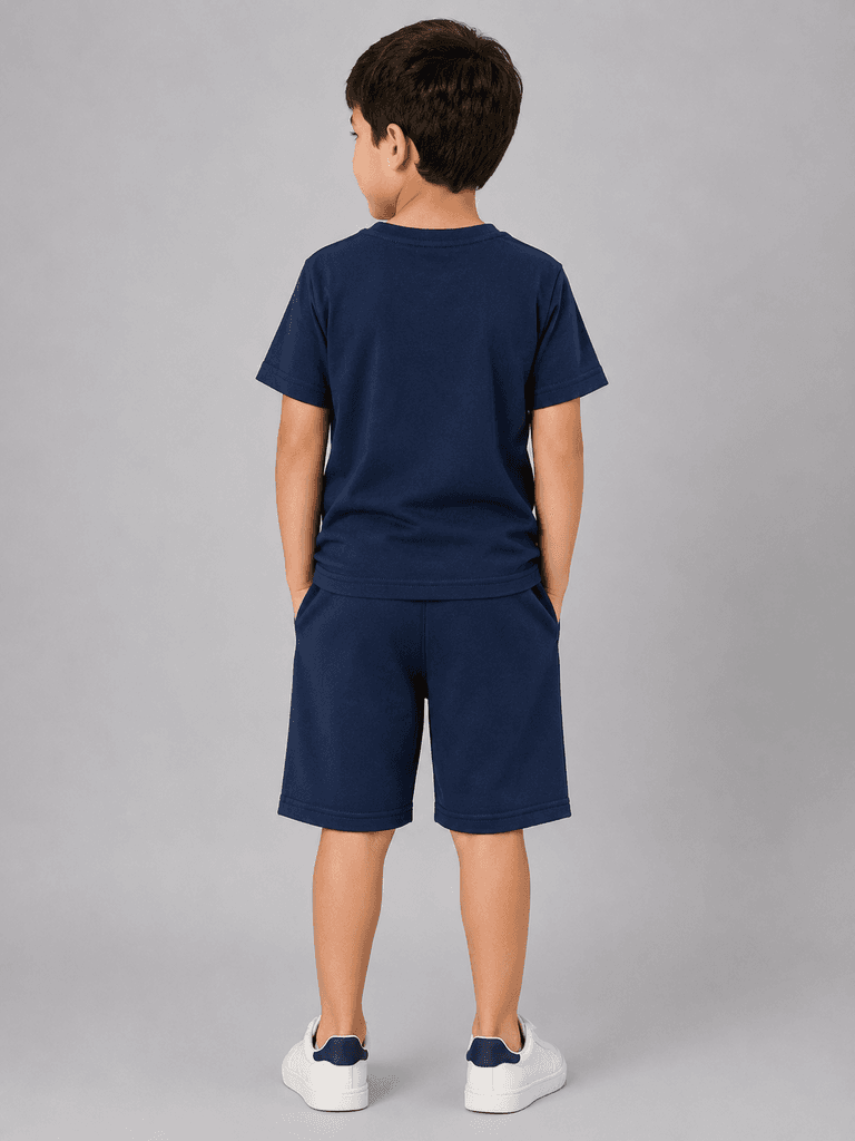 Danino Premium Boys' Cotton Sleepwear Set: T-Shirt & Pajamas - Navy Blue (7-10 years) 2