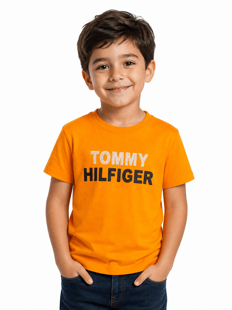 Tommy Boys' Premium Cotton T-Shirt - Orange (10 years) 1