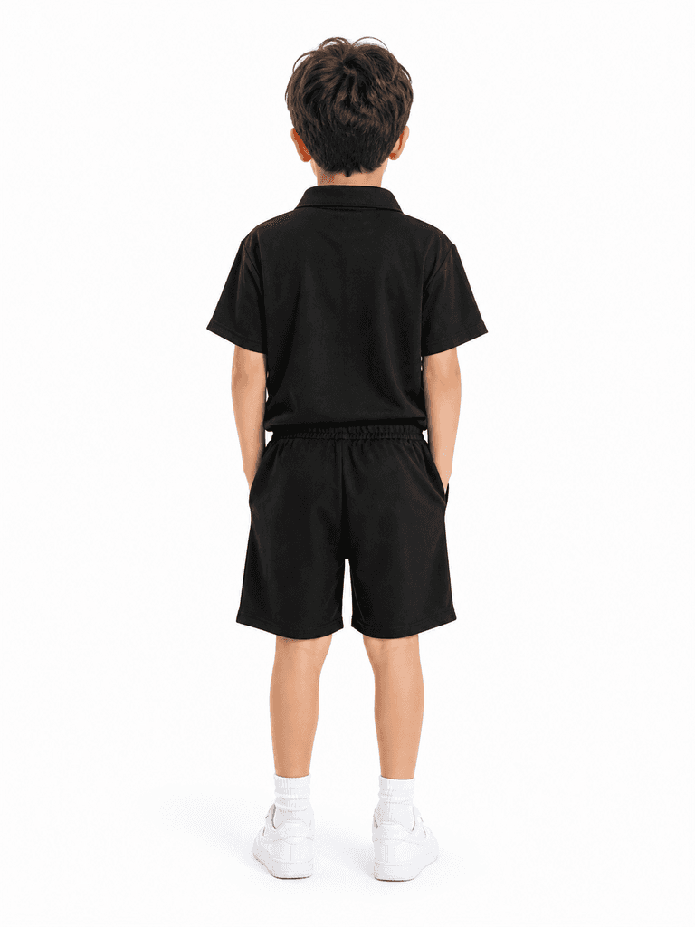 CMK Boys' Premium Cotton T-Shirt and Shorts Set - Black (5 years) 2