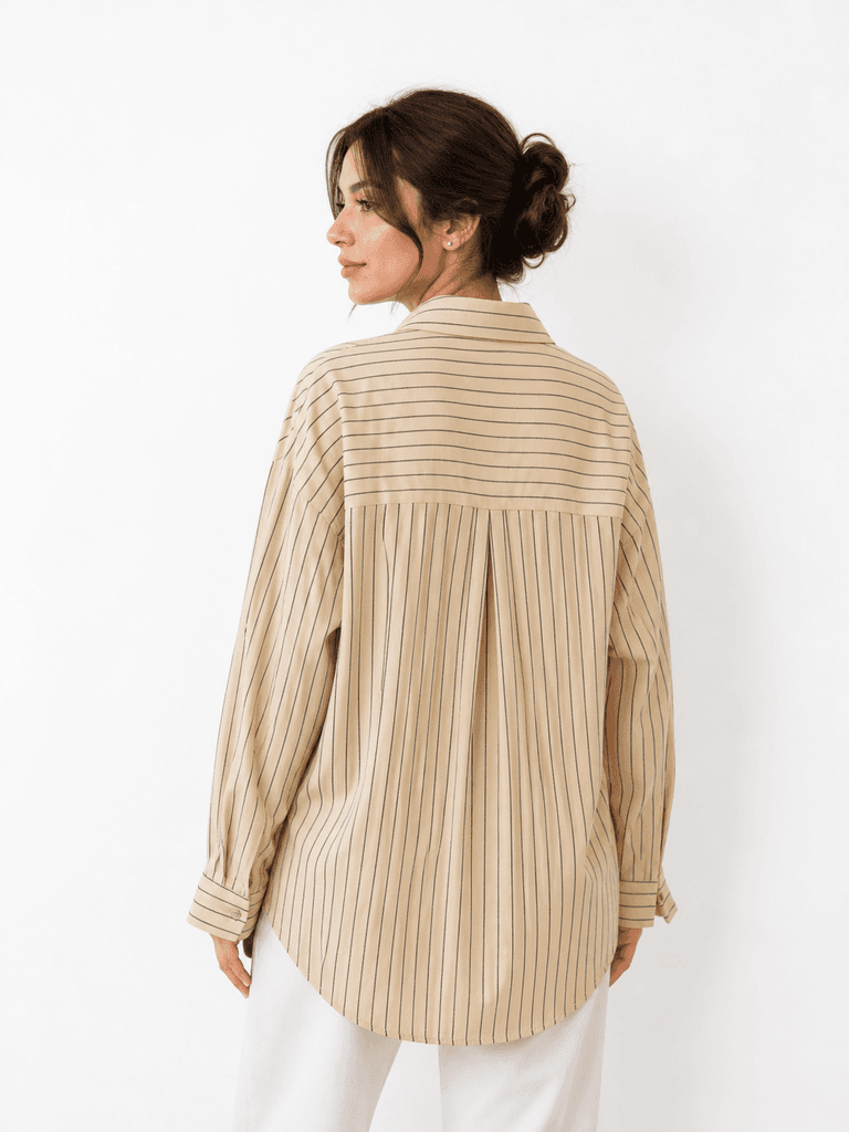 Reyon Women's Classic Polyester Shirt - Light Brown (S) 2