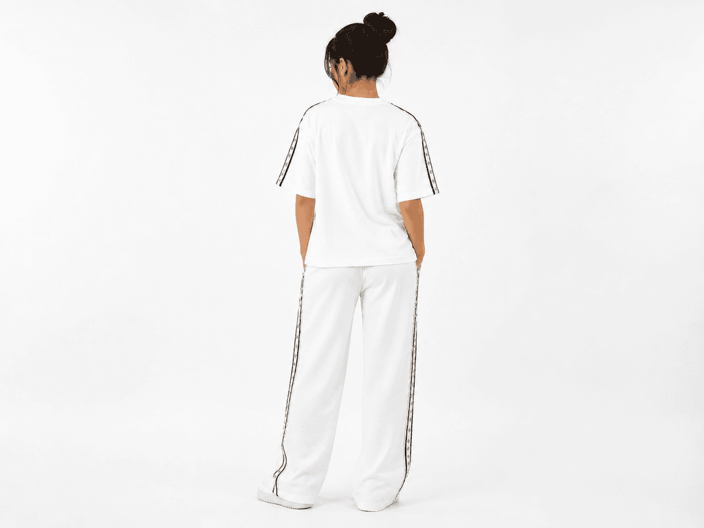 Mint Women's Premium Cotton T-Shirt and Pajama Lounge Set - White (S) 2