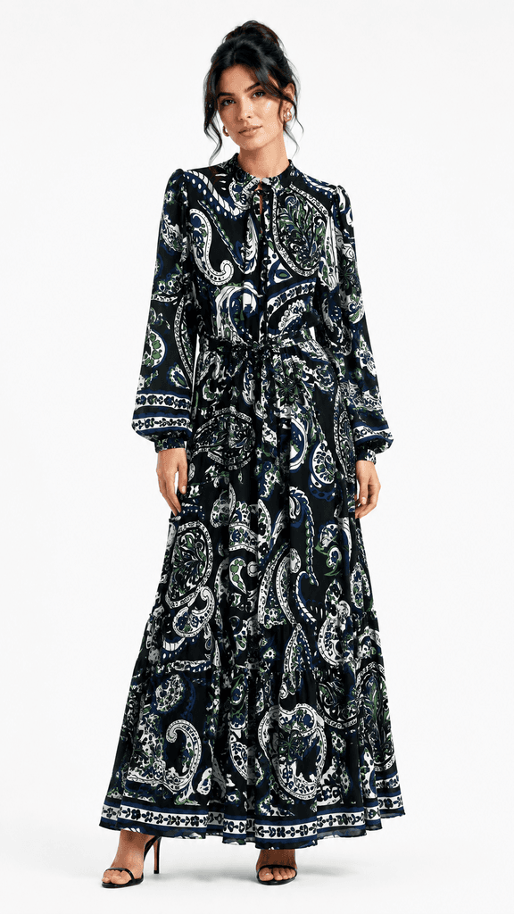 Ikoll Women's Elegant Black Polyester Dress - Versatile Day-to-Night Fashion (S) 1