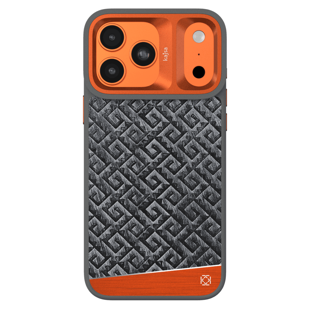 Kajsa Premium MagSafe Protective Case for iPhone 17 Pro Max – Patterned Design with Aluminum Accents 1