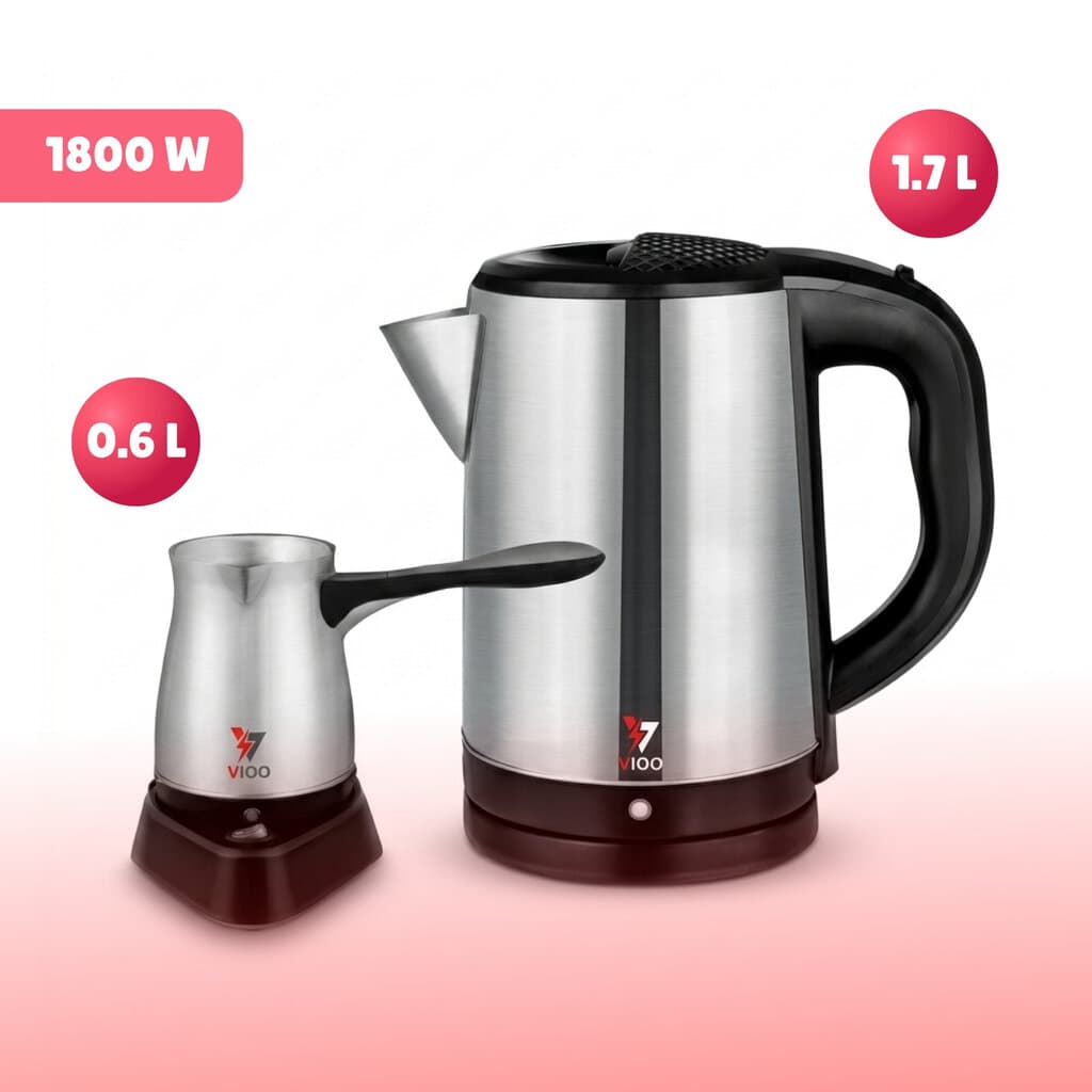 1800-watt stainless steel double electric kettle with coffee maker 1