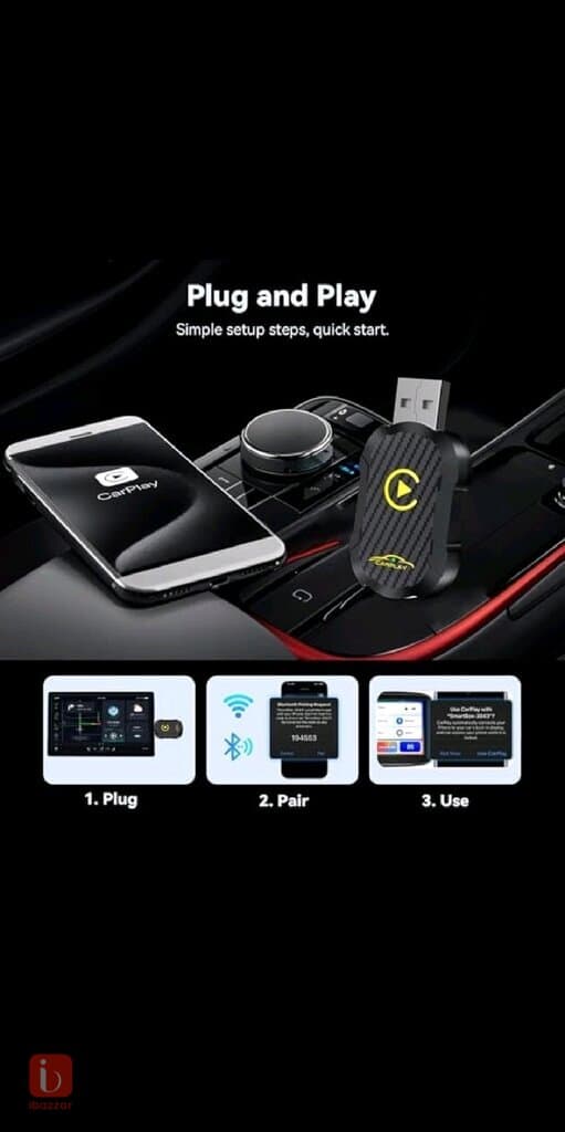 Wireless CarPlay Adapter 2025 Upgraded, Wireless CarPlay Dongle, Converts 1