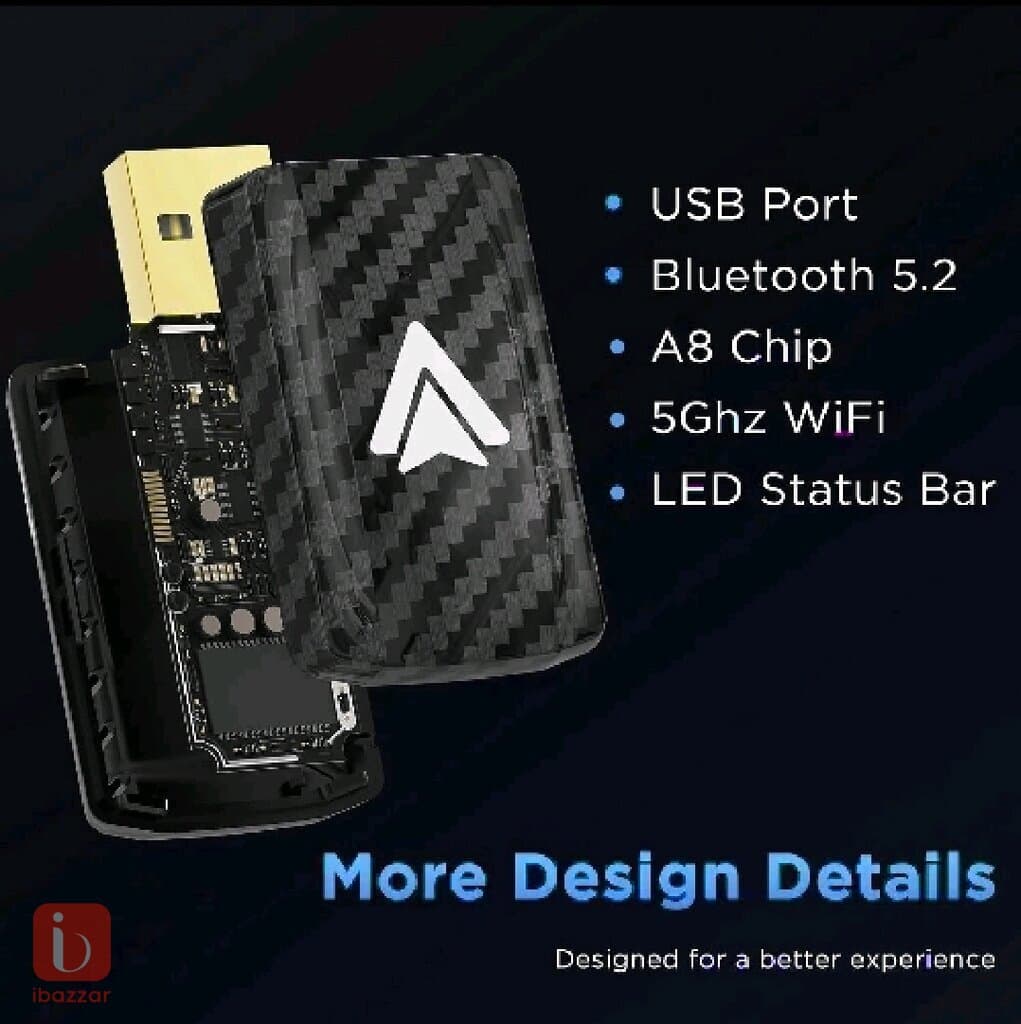 MSXTTLY Android Auto Wireless Adapter, U2A-L9 Konvertieren Sie Wired 5