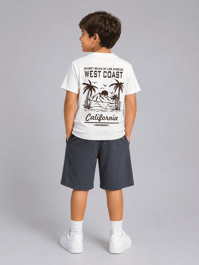 Nirvana Boys' Cotton T-Shirt and Shorts Two-Piece Set - Gray, Size 7 2