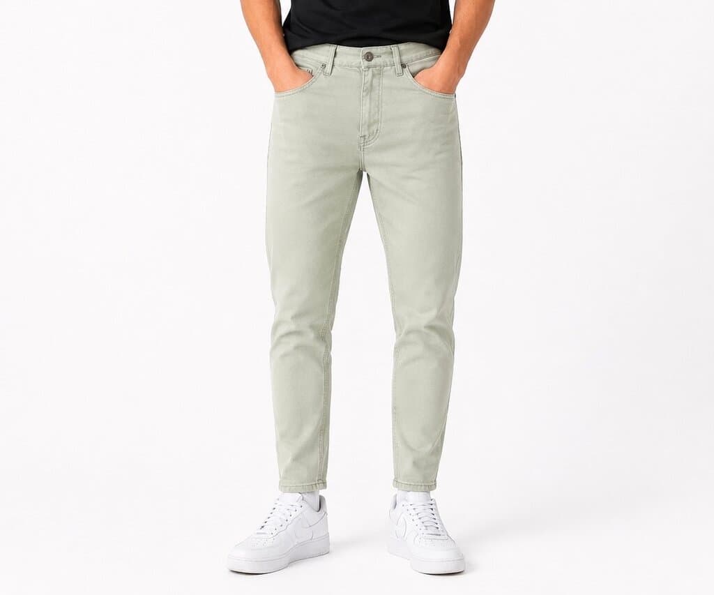 JR3 Men's Premium Cotton Carrot Fit Pants - Light Gray (Size 32) 1