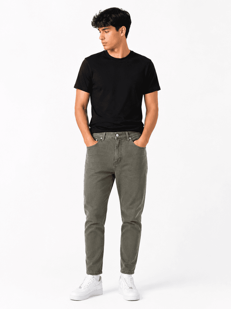 JR3 Men's Premium Cotton Carrot Fit Pants - Olive Green (Size 32) 2