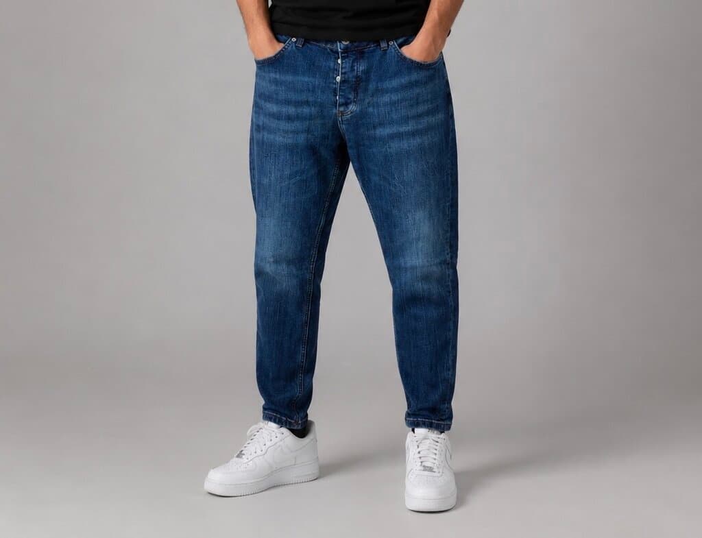 JR3 Men's Premium Cotton Carrot Fit Pants - Navy Blue (Size 32) 1